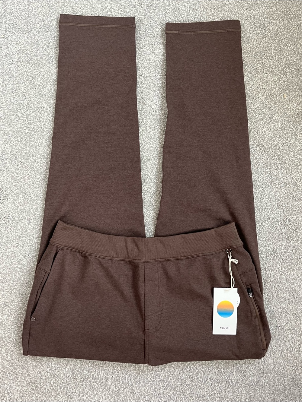 NWT Vuori Men's Coronado Joggers 30 inch inseam Size Large in Espresso Heather